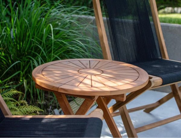 Teakhouten bijzettafel Sun