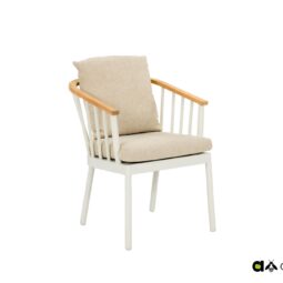 Applebee dining armchair Alu Oyster Condor 60