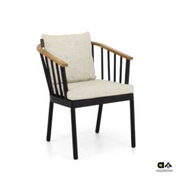 Applebee dining armchair Alu Black Condor 60